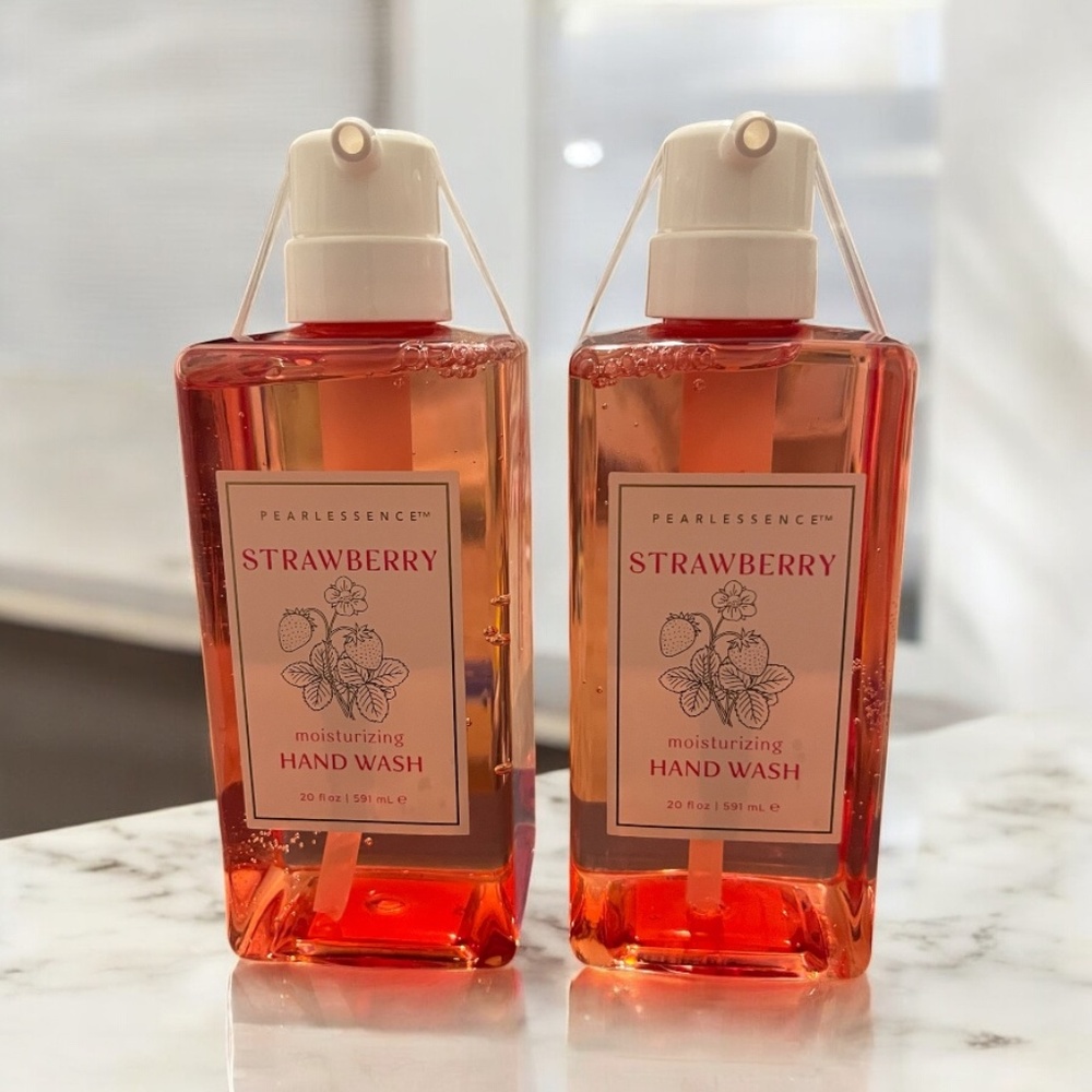 Pearlessence Strawberry Hand Wash 20 oz (2-Pack) Natural • Moisturizing USA made